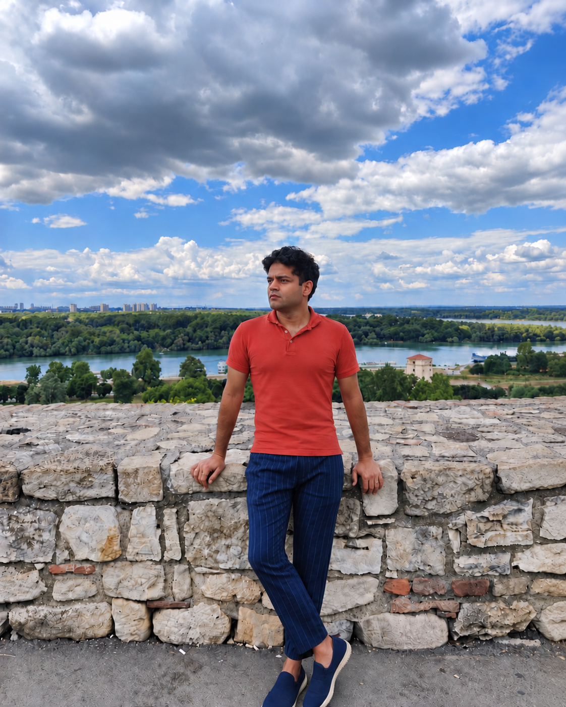 Pankaj at a scenic river overlook
